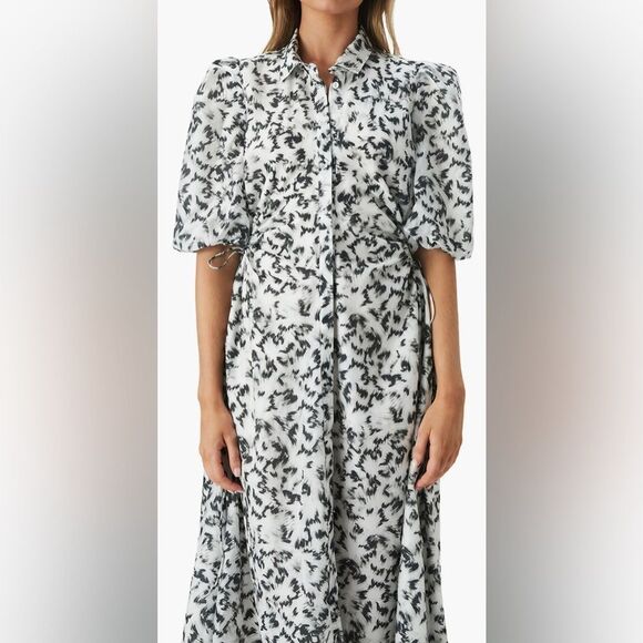 Abstract Cutout Midi Shirtdress - Picture 2 of 12